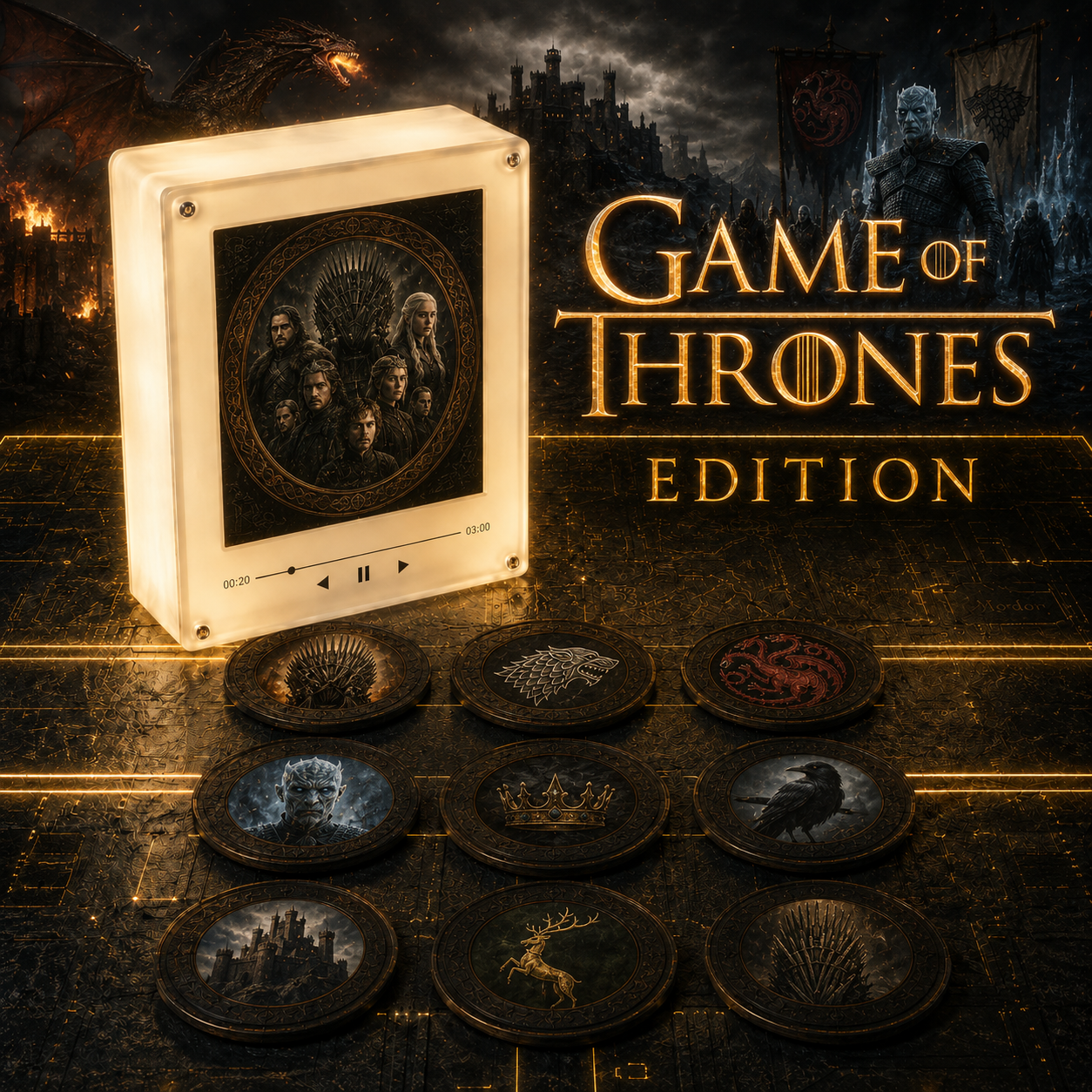 ThroneSounds™ Game of Thrones Magnetic Record Player